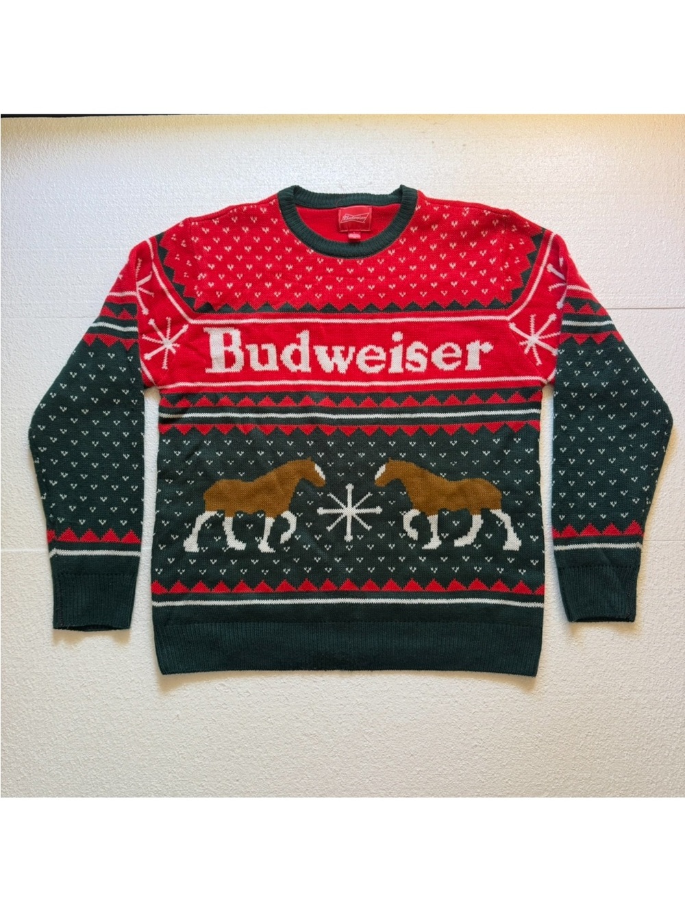 Budweiser "Ugly" Christmas Sweater Large